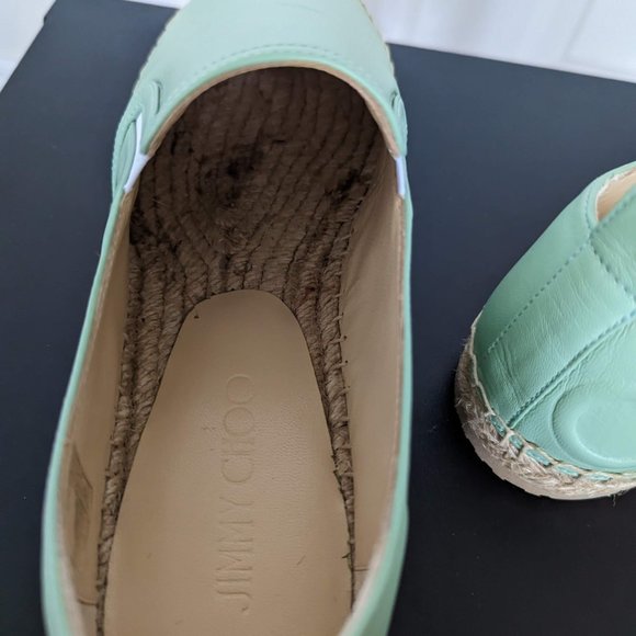 Jimmy Choo Lichi Espadrille Flats Shoes Ming Leather sz 39 (9 US) - Picture 10 of 10